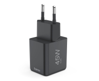 Ładowarka do smartfonów Hama ŁADOWARKA SIECIOWA GAN PD/QC SUPERMINI 45W PD/QC CZARNA